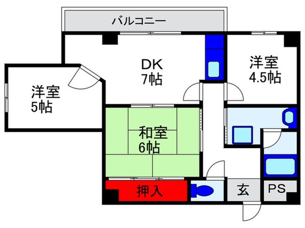 JSC豊中城山の物件間取画像